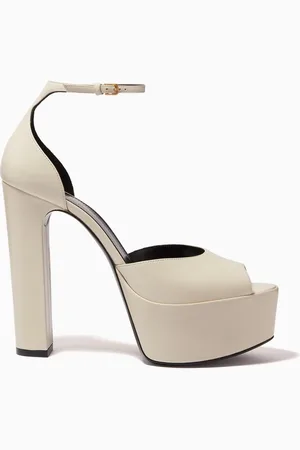 Saint Laurent Jodie Platform Sandals in Leather