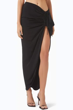 CHRISTOPHER ESBER Cadence Ruched Maxi Skirt in Viscose Blend