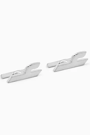 BIL ARABI "Ein" Letter Cufflinks in Sterling