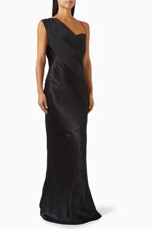 Paris Georgia Minka Slip Maxi Dress in Satin & Cotton