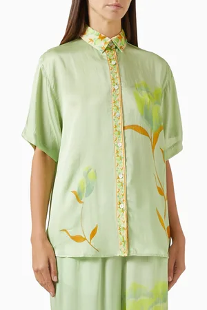 BOHEMIAN TRADERS Tulips Shirt in Viscose Satin