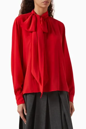 Prada Scarf-neck Shirt in Silk