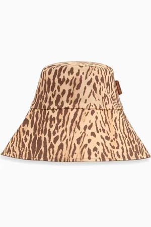 ZIMMERMANN Leopard-printed Bucket Hat in Linen