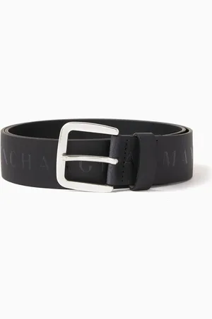 Armani Exchange Logo-print Belt in Leather