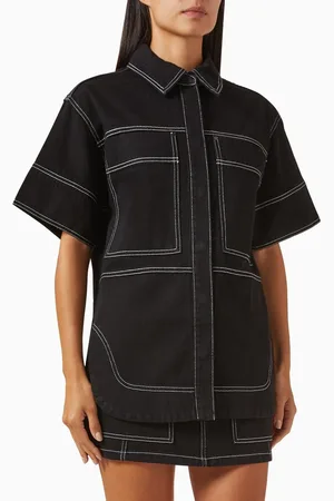 Shona Joy Mercer Oversized Shirt in Denim