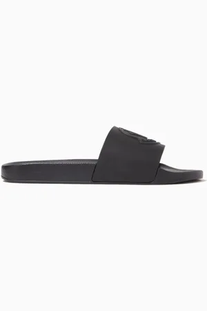 Moncler Basile Logo Slides in Rubber