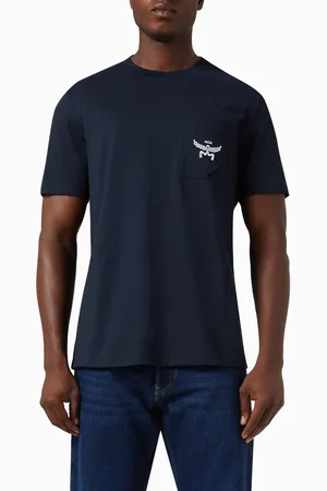 MCM Essential Logo Pocket T-Shirt in Organic Cotton