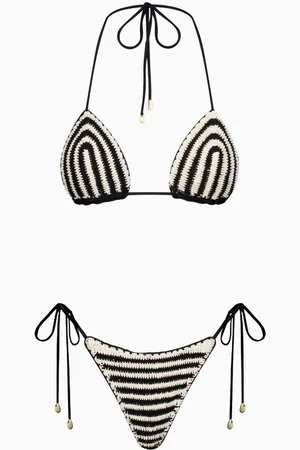 Leslie Amon Riviera Bikini Set in Crochet Knit
