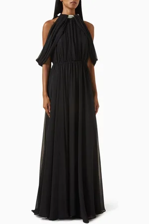 Nihan Peker Angelo Draped Gown in Chiffon