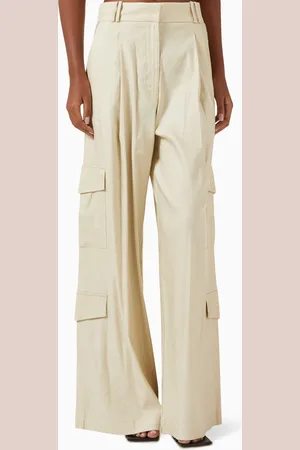 Shona Joy Kasbah Slouch Cargo Pants in Linen Blend