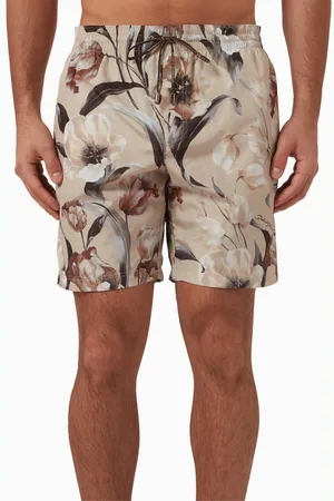 Dolce & Gabbana Floral Print Swim Shorts in Nylon