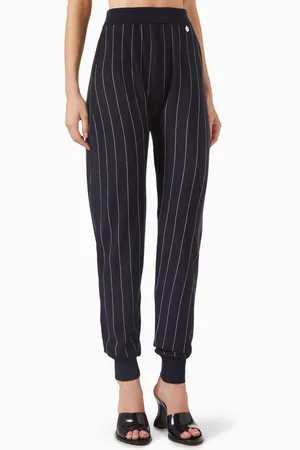 Stella McCartney Elastic-waist Pinstripe Sweatpants in Virgin Wool