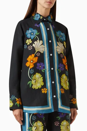 BOHEMIAN TRADERS Fleur Shirt in Linen Blend