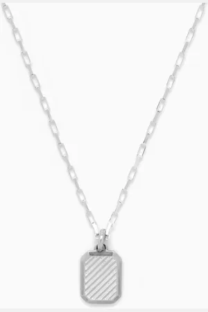 Dower and Hall Octagon Humbug Charm Necklace in Sterling