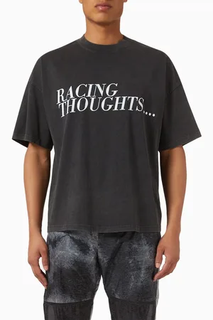 OVER OVER Racing Thoughts Crop T-shirt in Cotton