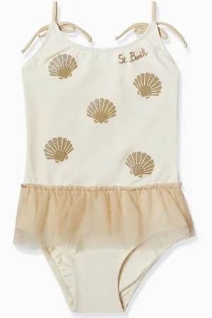 MC2 SAINT BARTH Glitter Shells One-piece Swimsuit