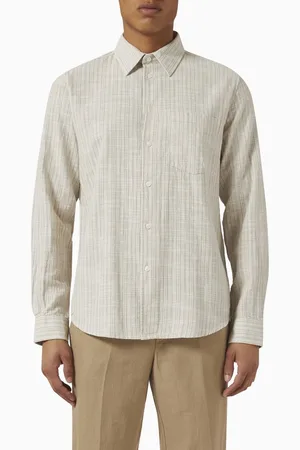 Samsøe Samsøe Liam Striped Shirt in Cotton-linen