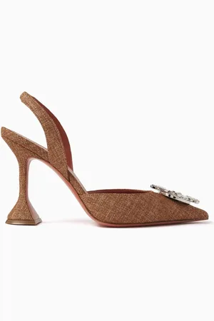 Amina Muaddi Begum 95 Slingback Pumps in Canvas