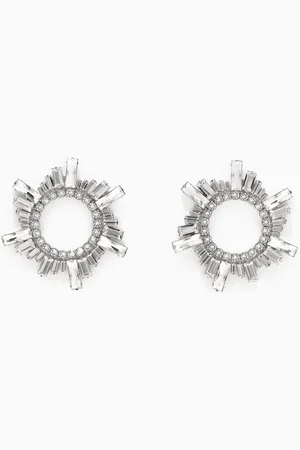 Amina Muaddi Begum Crystal Stud Earrings