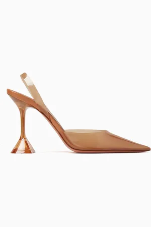 Amina Muaddi Holli 95 Glass Slingback Pumps in PVC
