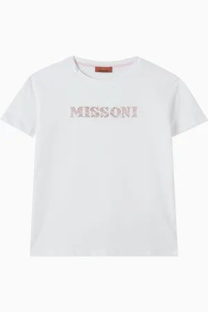 Missoni Embellished-logo T-shirt in Jersey