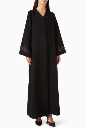 Hessa Falasi Thread-embroidered Abaya