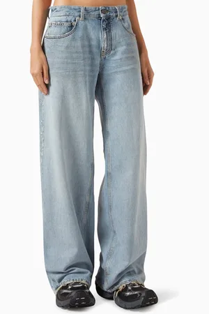 Balenciaga Wide-leg Baggy Jeans in Denim