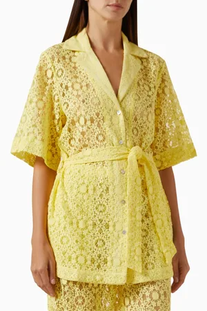 BOHEMIAN TRADERS Belted Shirt in Lace