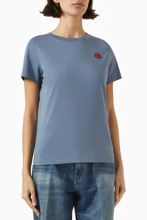 Kenzo Boke Flower Embroidered T-shirt in Cotton
