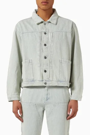 Percival Bormio Hickory Stripe Jacket in Denim
