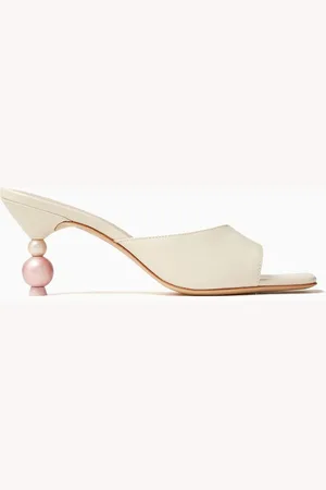SOPHIA WEBSTER Perla 70 Mid Mules in Leather
