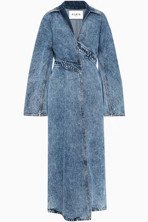 Alaïa Trench Coat in Denim