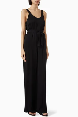 Armani Exchange The Grid Arte Stella Jumpsuit in Viscose