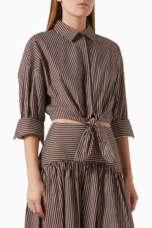 Staud Lisa Crop Top in Cotton Blend