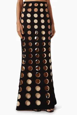 A.W.A.K.E. MODE Layered-holes Maxi Skirt