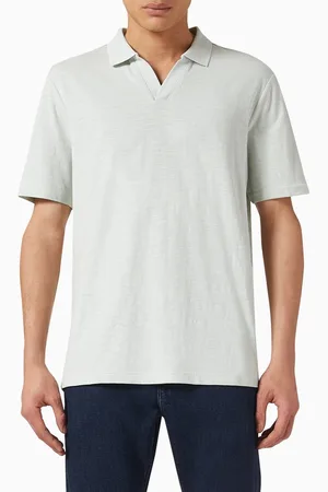 Calvin Klein Polo Shirt in Linen & Cotton