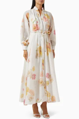 Serpil Floral Shirt Midi Dress