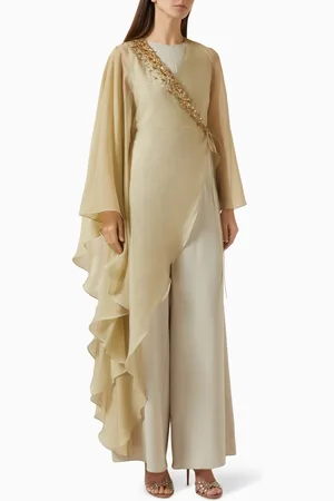 Anatomic 2-piece Abaya & Jumpsuit Set in Organza