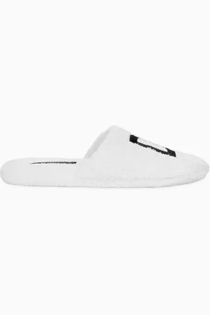 Dolce & Gabbana Unisex Logo-embroidered Slippers in Cotton-terry