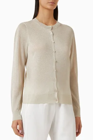 ENZA COSTA Knit Cardigan in Lamé