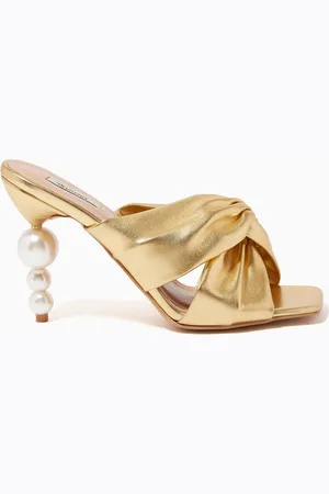VANINA Camelia 100 Mules in Metallic Faux Leather
