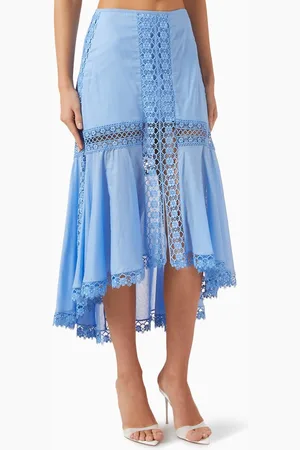 CHARO RUIZ IBIZA Clair Embroidered Midi Skirt