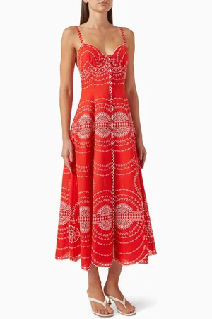 CHARO RUIZ IBIZA Catta Embroidered Dress in Cotton Blend