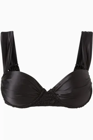 Leslie Amon Paloma Bikini Top in Crinkled-jacquard
