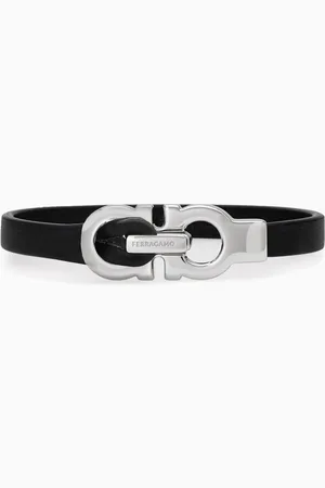 Salvatore Ferragamo Gancini Bracelet in Leather
