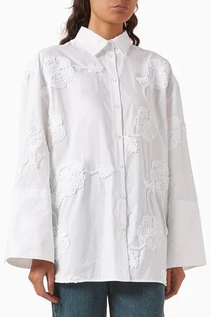 ROTATE Flower Oversized Shirt in Organic Cotton
