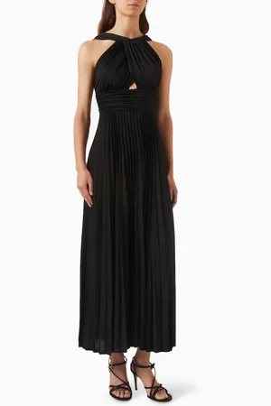 MARELLA Glassa Pleated Maxi Dress in Jersey