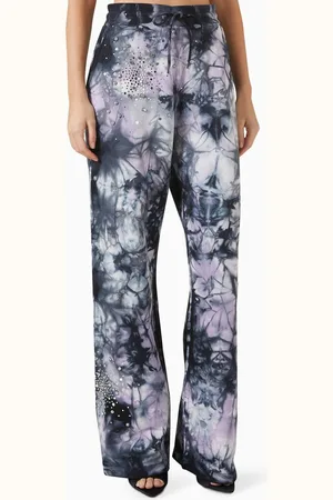 Des Phemmes Embellished Tie-dye Jogger Pants in Cotton Jersey