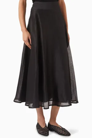 MARELLA Nippon Midi Skirt in Ramie