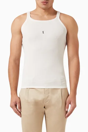 Saint Laurent Cassandre Tank-top in Organic Cotton